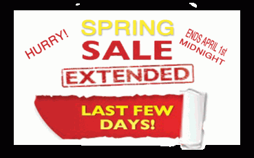 Spring Sale - Extended through March